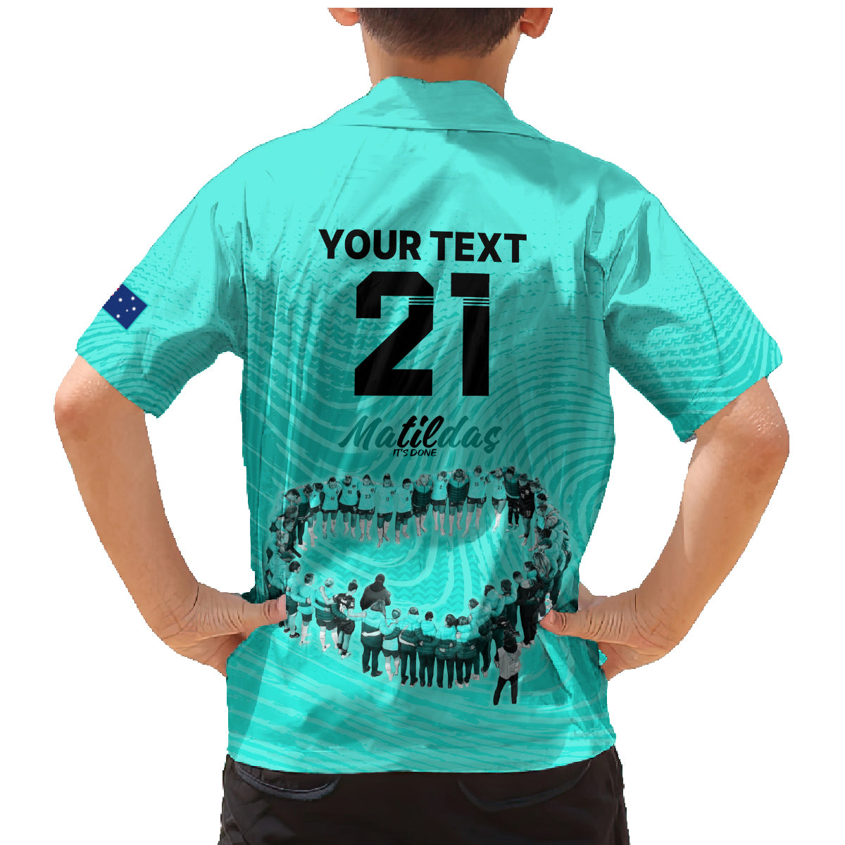 matildas-til-its-done-custom-family-matching-mermaid-dress-and-hawaiian-shirt-australia-womens-soccer-turquoise-style