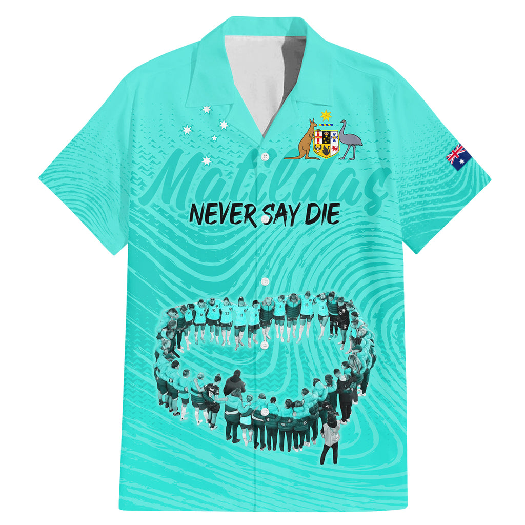 matildas-til-its-done-custom-family-matching-mermaid-dress-and-hawaiian-shirt-australia-womens-soccer-turquoise-style