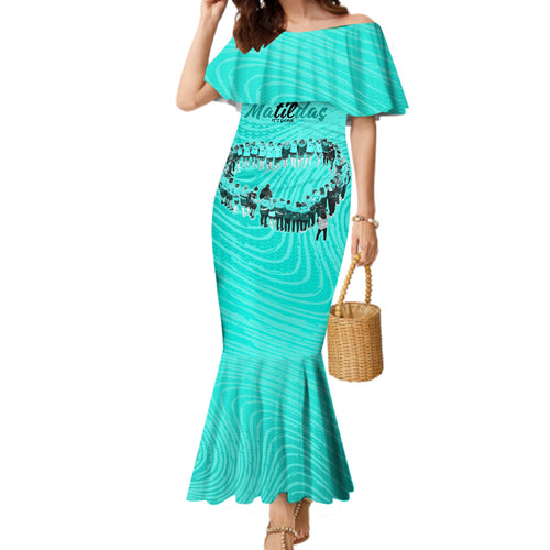 matildas-til-its-done-custom-family-matching-mermaid-dress-and-hawaiian-shirt-australia-womens-soccer-turquoise-style