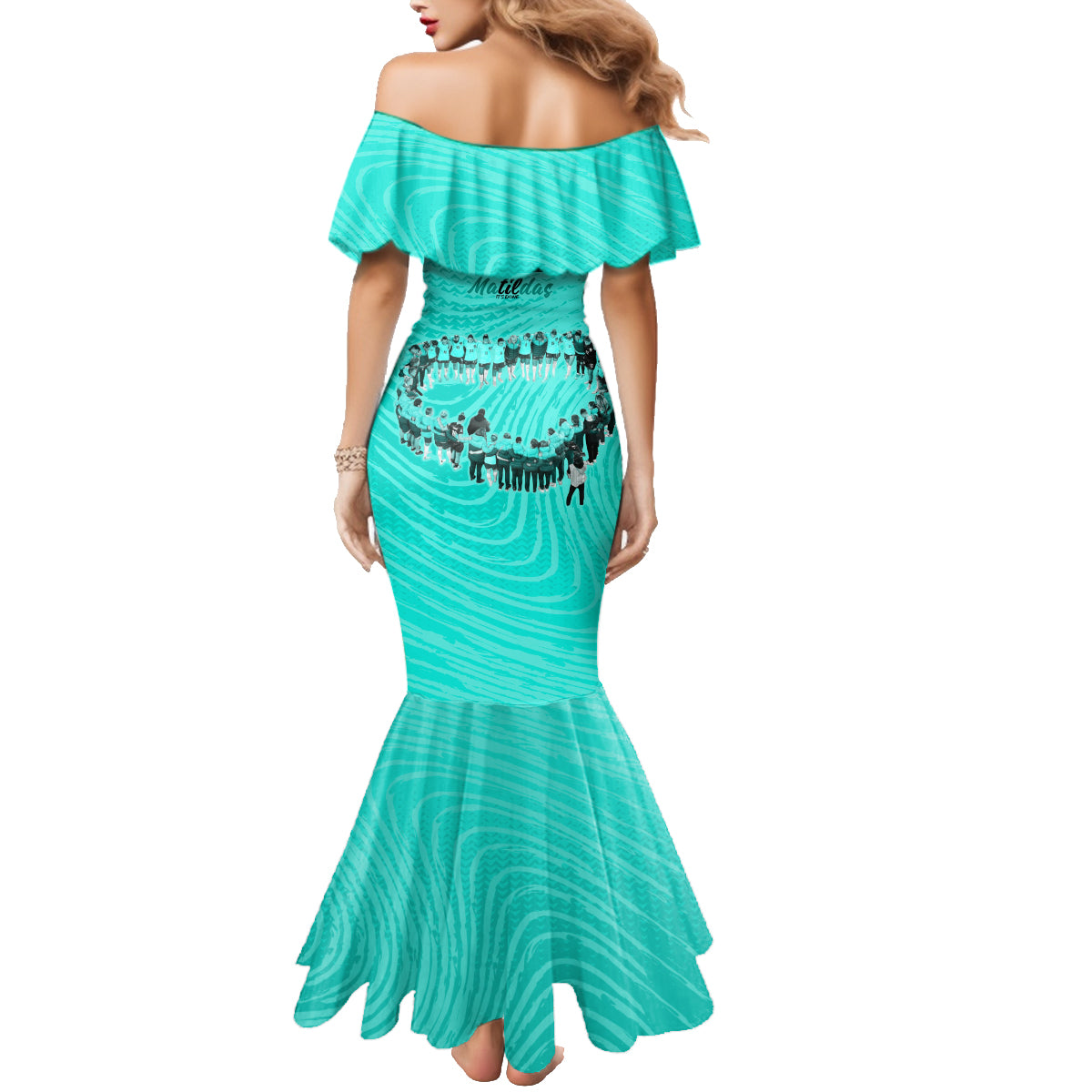 matildas-til-its-done-custom-family-matching-mermaid-dress-and-hawaiian-shirt-australia-womens-soccer-turquoise-style