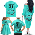 matildas-til-its-done-custom-family-matching-off-shoulder-long-sleeve-dress-and-hawaiian-shirt-australia-womens-soccer-turquoise-style