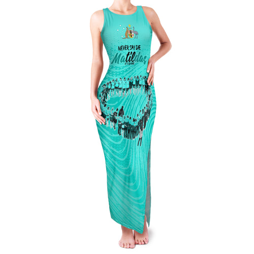 matildas-til-its-done-custom-family-matching-tank-maxi-dress-and-hawaiian-shirt-australia-womens-soccer-turquoise-style