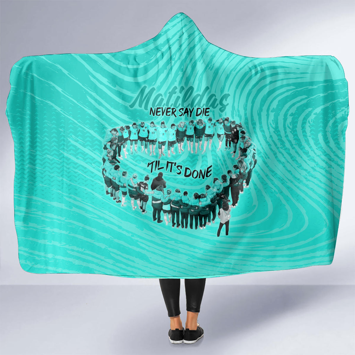 matildas-til-its-done-custom-hooded-blanket-australia-womens-soccer-turquoise-style
