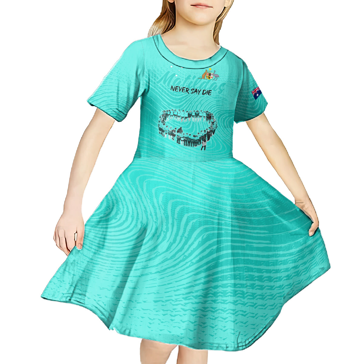 matildas-til-its-done-custom-kid-short-sleeve-dress-australia-womens-soccer-turquoise-style