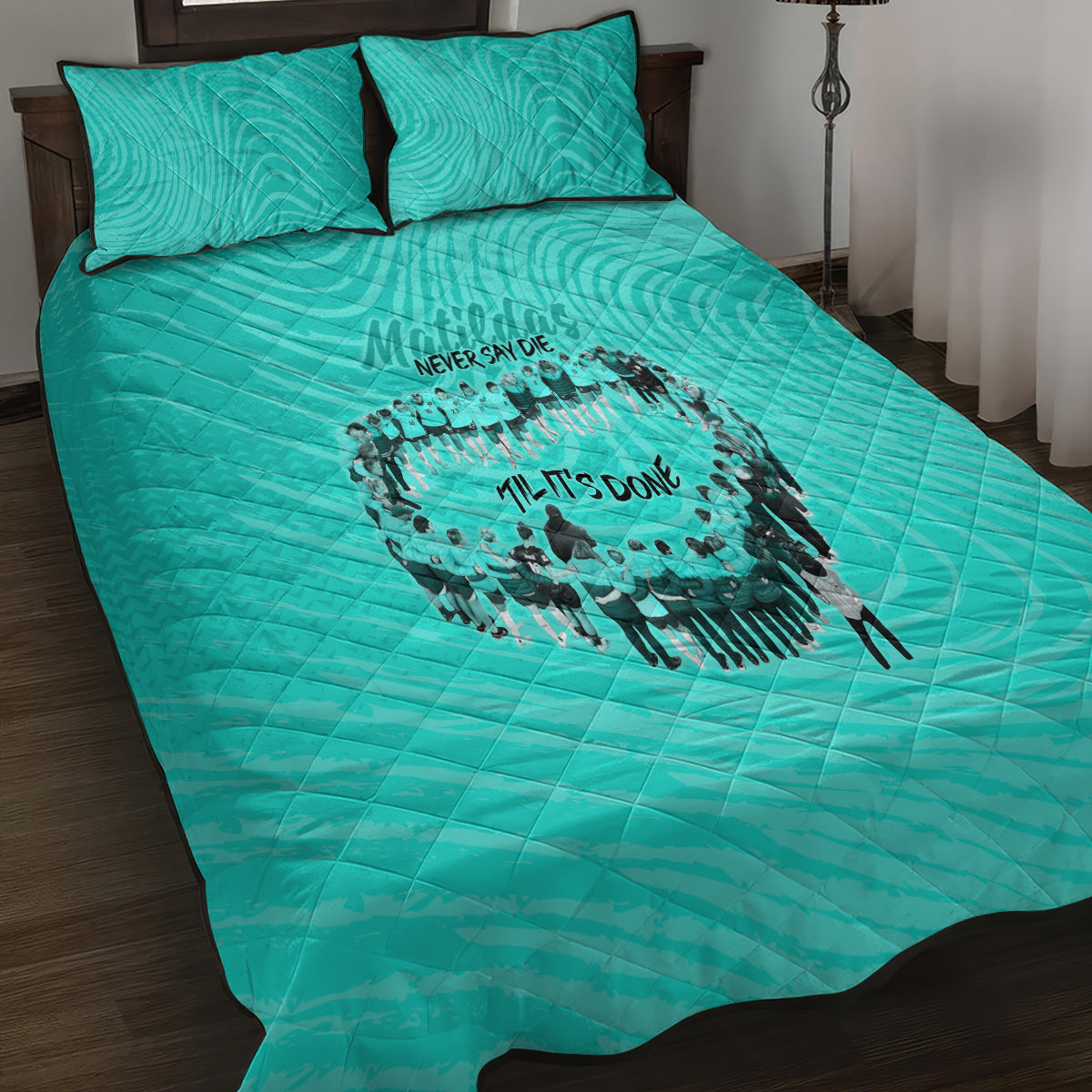 matildas-til-its-done-custom-quilt-bed-set-australia-womens-soccer-turquoise-style