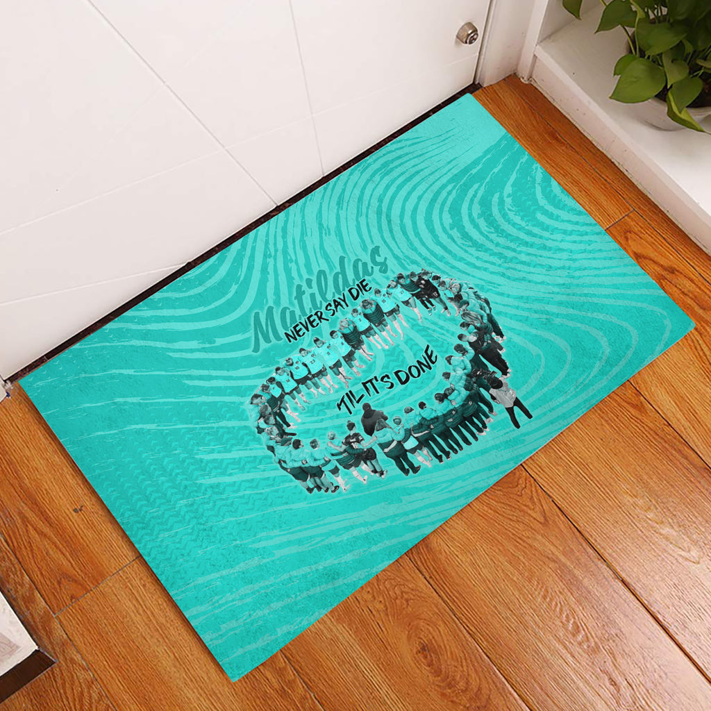 matildas-til-its-done-custom-rubber-doormat-australia-womens-soccer-turquoise-style