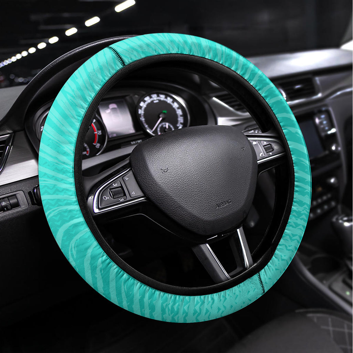 matildas-til-its-done-custom-steering-wheel-cover-australia-womens-soccer-turquoise-style