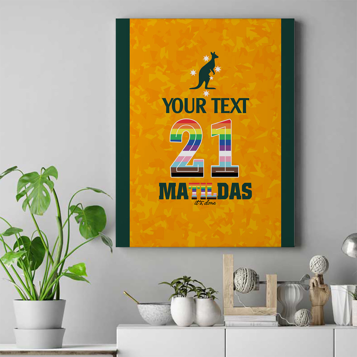 custom-australia-matildas-pride-with-kangaroo-canvas-wall-art