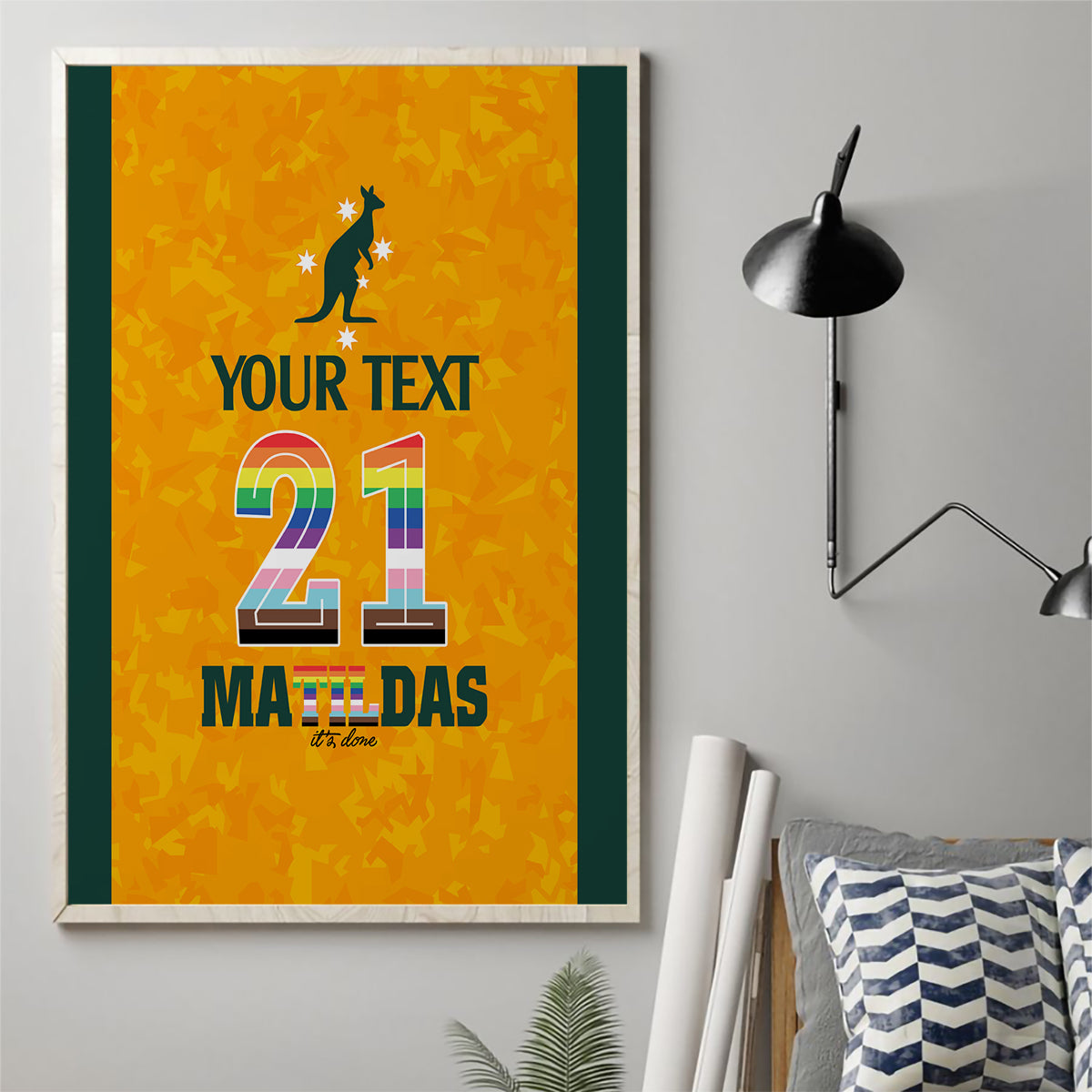 custom-australia-matildas-pride-with-kangaroo-canvas-wall-art