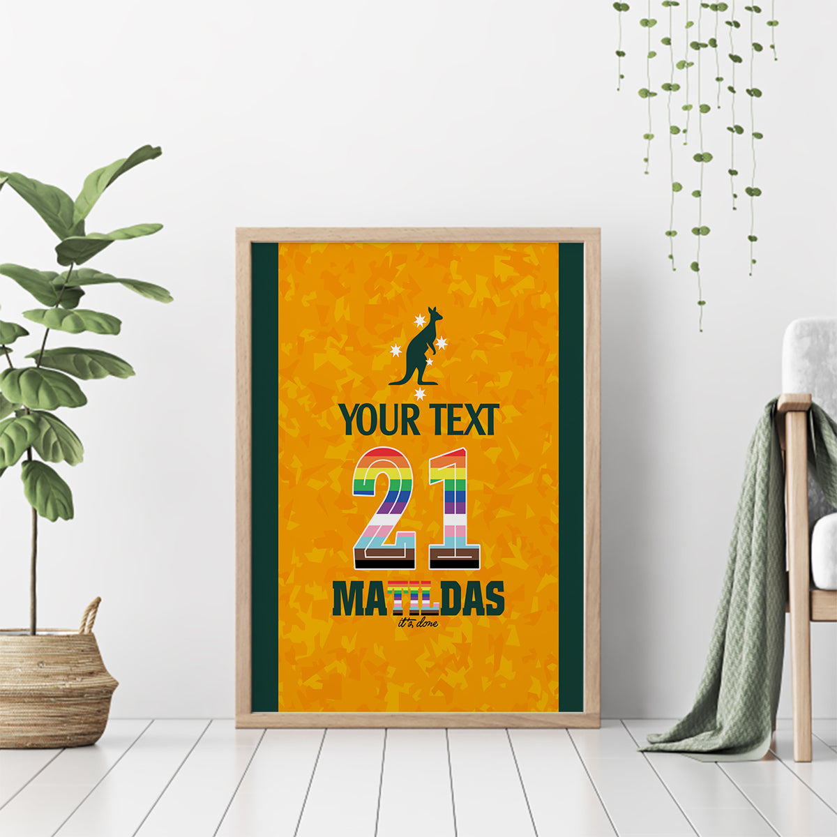 custom-australia-matildas-pride-with-kangaroo-canvas-wall-art