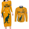 custom-australia-matildas-pride-with-kangaroo-couples-matching-long-sleeve-bodycon-dress-and-long-sleeve-button-shirt