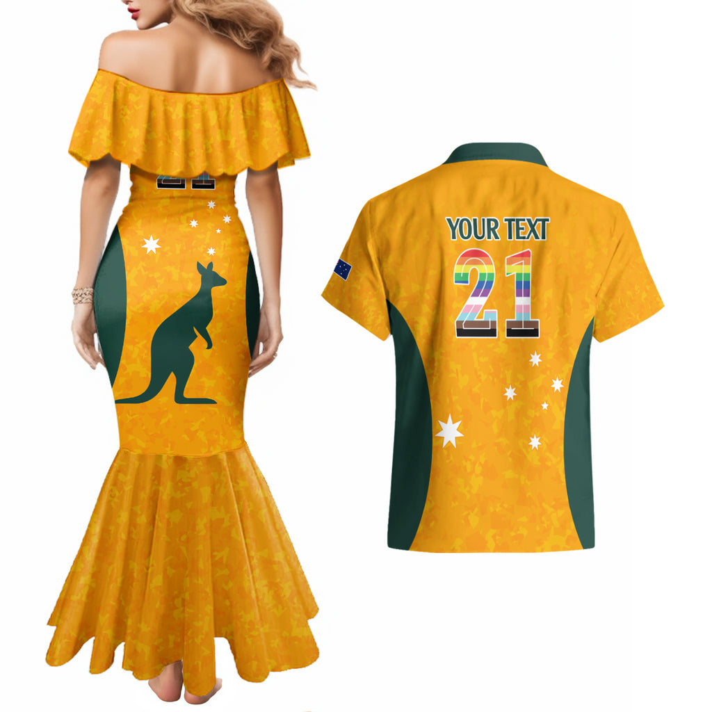 custom-australia-matildas-pride-with-kangaroo-couples-matching-mermaid-dress-and-hawaiian-shirt