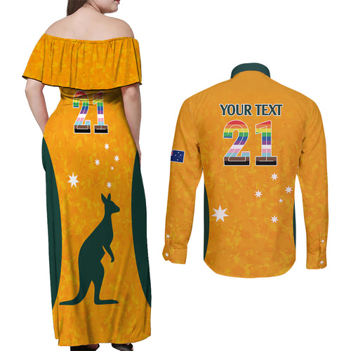 custom-australia-matildas-pride-with-kangaroo-couples-matching-off-shoulder-maxi-dress-and-long-sleeve-button-shirt