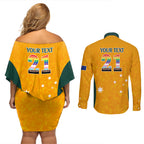 custom-australia-matildas-pride-with-kangaroo-couples-matching-off-shoulder-short-dress-and-long-sleeve-button-shirt