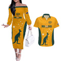 custom-australia-matildas-pride-with-kangaroo-couples-matching-off-the-shoulder-long-sleeve-dress-and-hawaiian-shirt