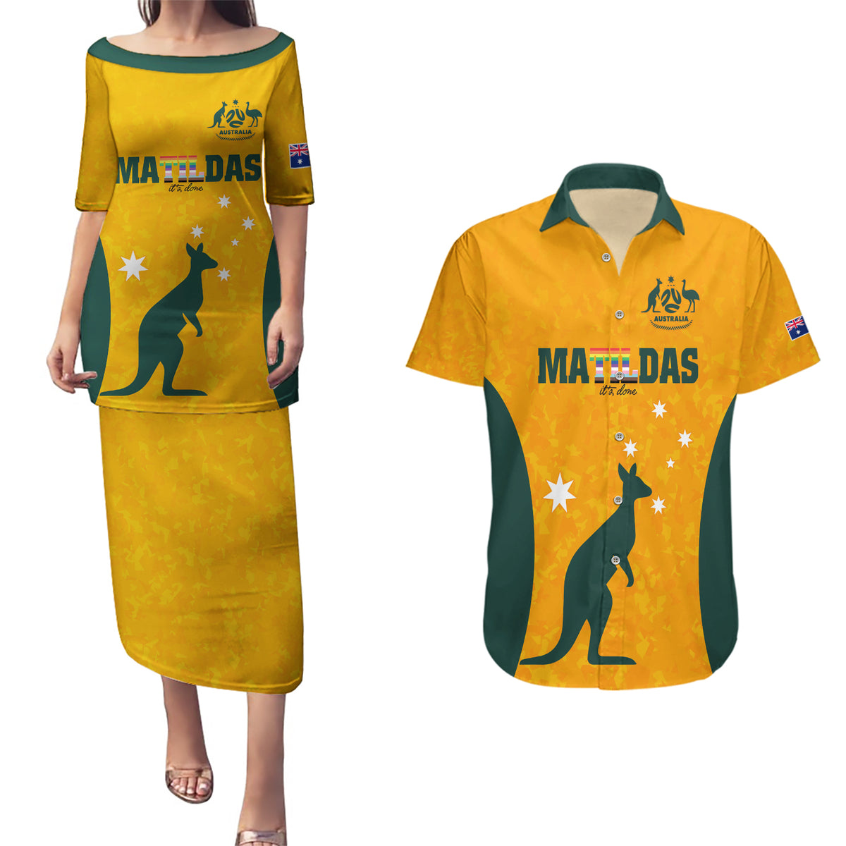 custom-australia-matildas-pride-with-kangaroo-couples-matching-puletasi-dress-and-hawaiian-shirt