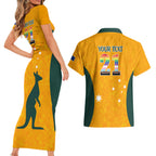 custom-australia-matildas-pride-with-kangaroo-couples-matching-short-sleeve-bodycon-dress-and-hawaiian-shirt