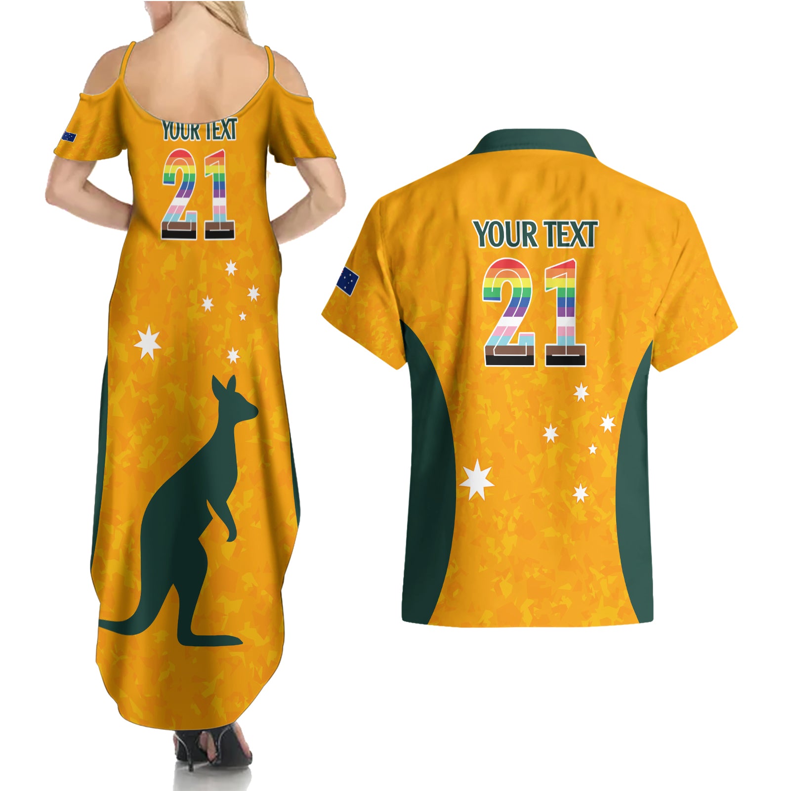 custom-australia-matildas-pride-with-kangaroo-couples-matching-summer-maxi-dress-and-hawaiian-shirt