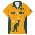 custom-australia-matildas-pride-with-kangaroo-family-matching-short-sleeve-bodycon-dress-and-hawaiian-shirt