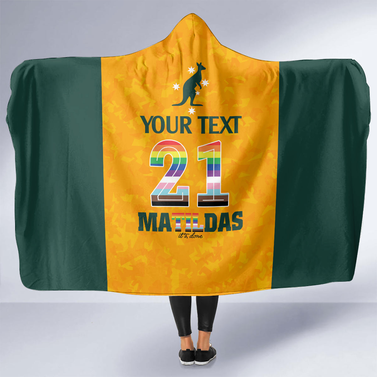custom-australia-matildas-pride-with-kangaroo-hooded-blanket