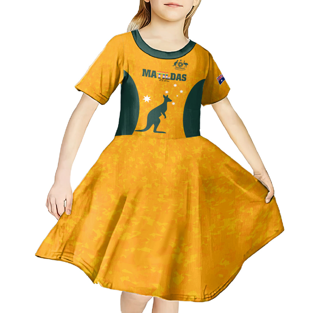 custom-australia-matildas-pride-with-kangaroo-kid-short-sleeve-dress