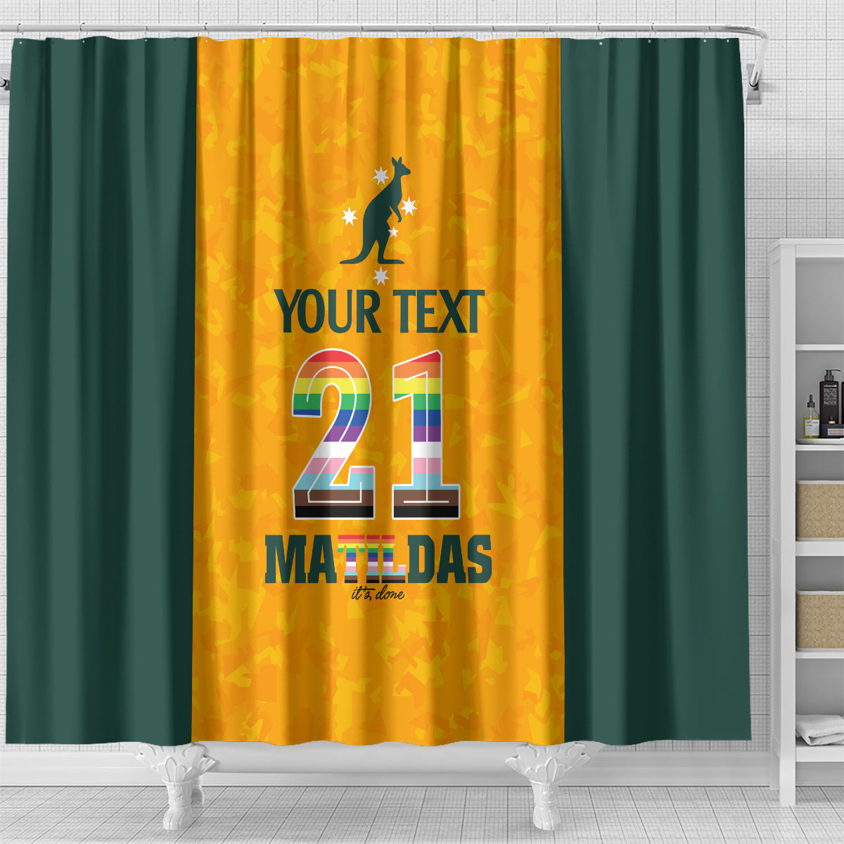 custom-australia-matildas-pride-with-kangaroo-shower-curtain