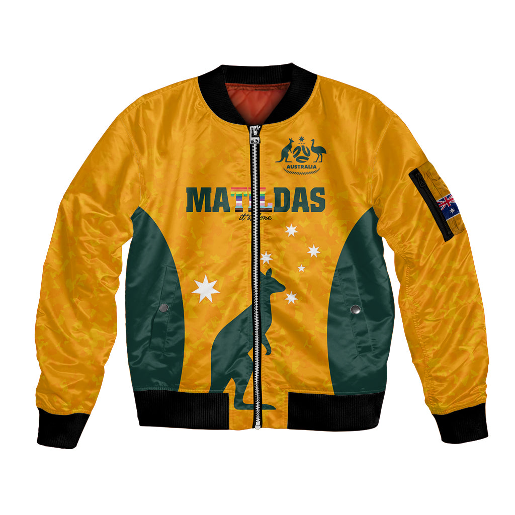 custom-australia-matildas-pride-with-kangaroo-sleeve-zip-bomber-jacket