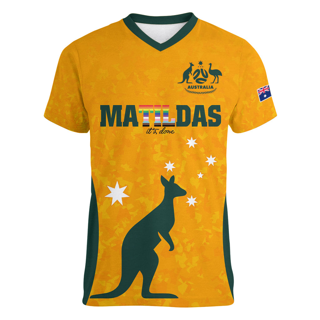 custom-australia-matildas-pride-with-kangaroo-women-v-neck-t-shirt