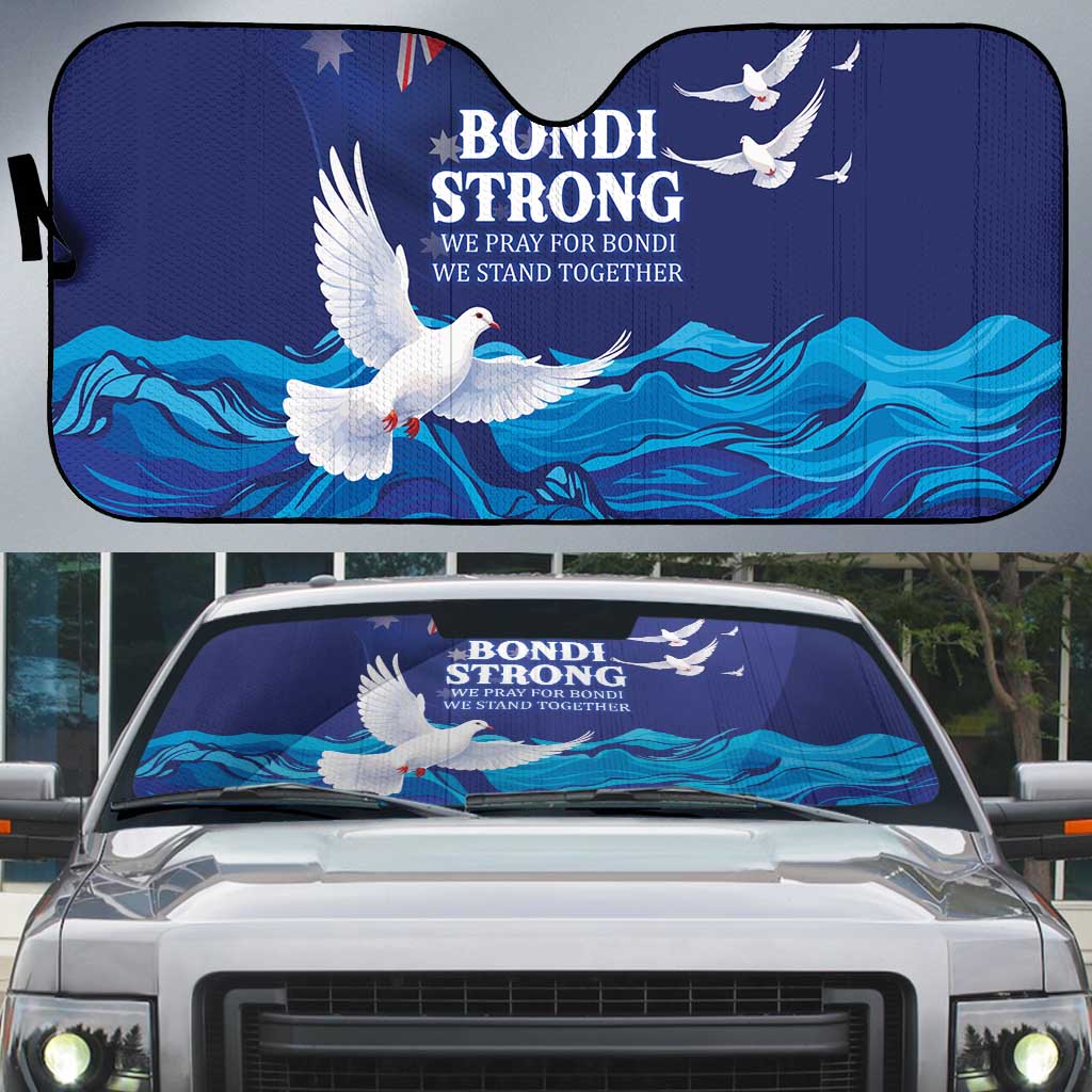 Bondi Beach Pray For Australia Auto Sun Shade - Aussie Hoodie
