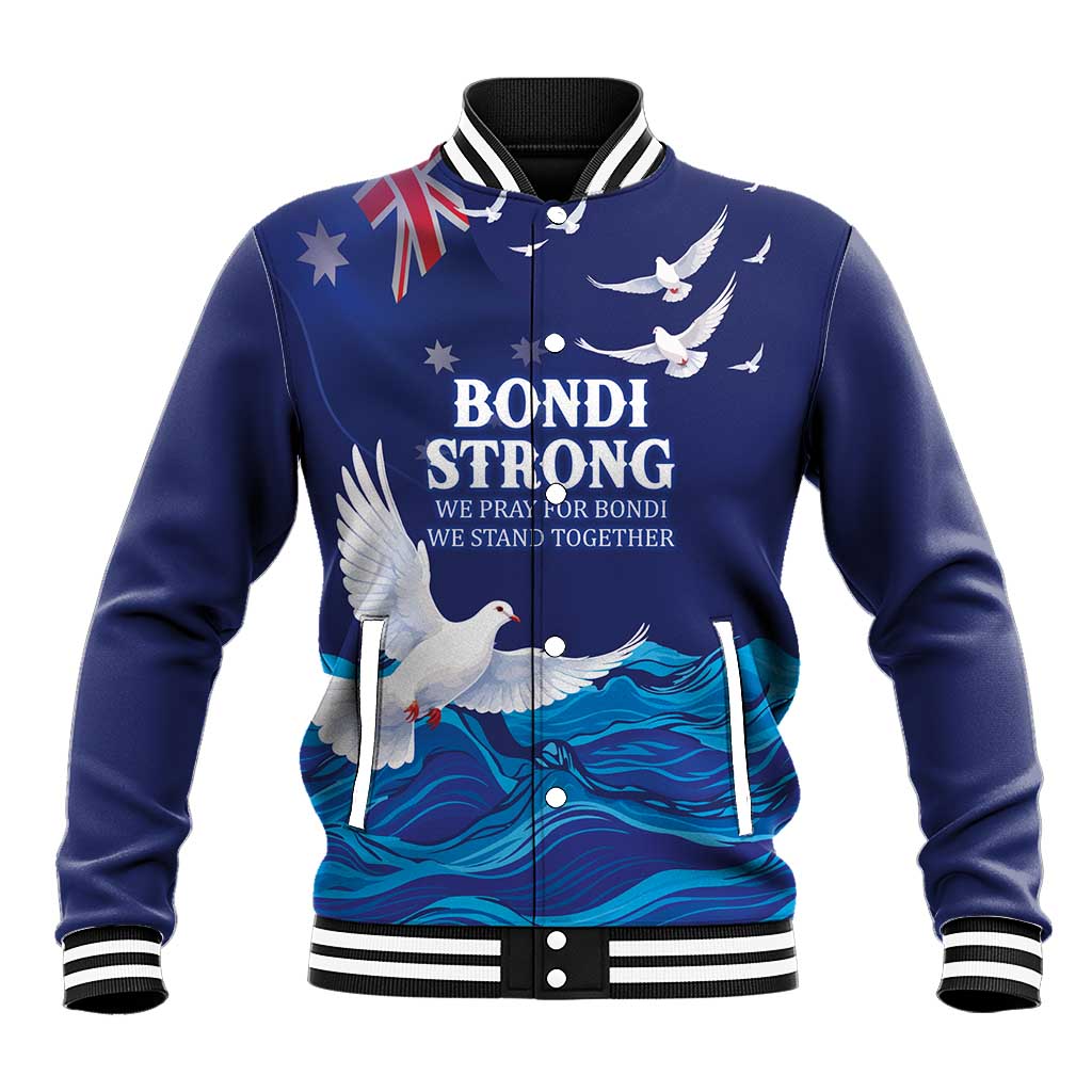 Bondi Beach Pray For Australia Personalised Baseball Jacket - Aussie Hoodie