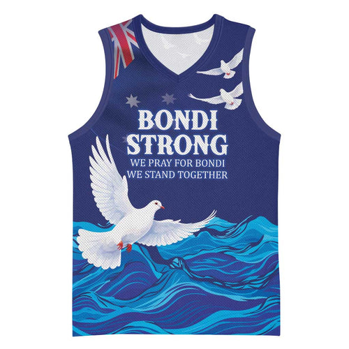 Bondi Beach Pray For Australia Personalised Basketball Jersey - Aussie Hoodie