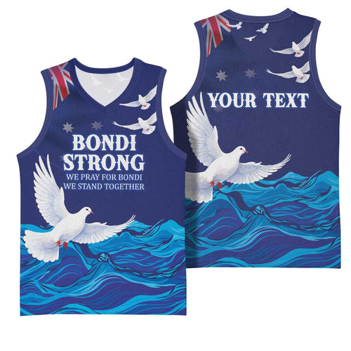Bondi Beach Pray For Australia Personalised Basketball Jersey - Aussie Hoodie