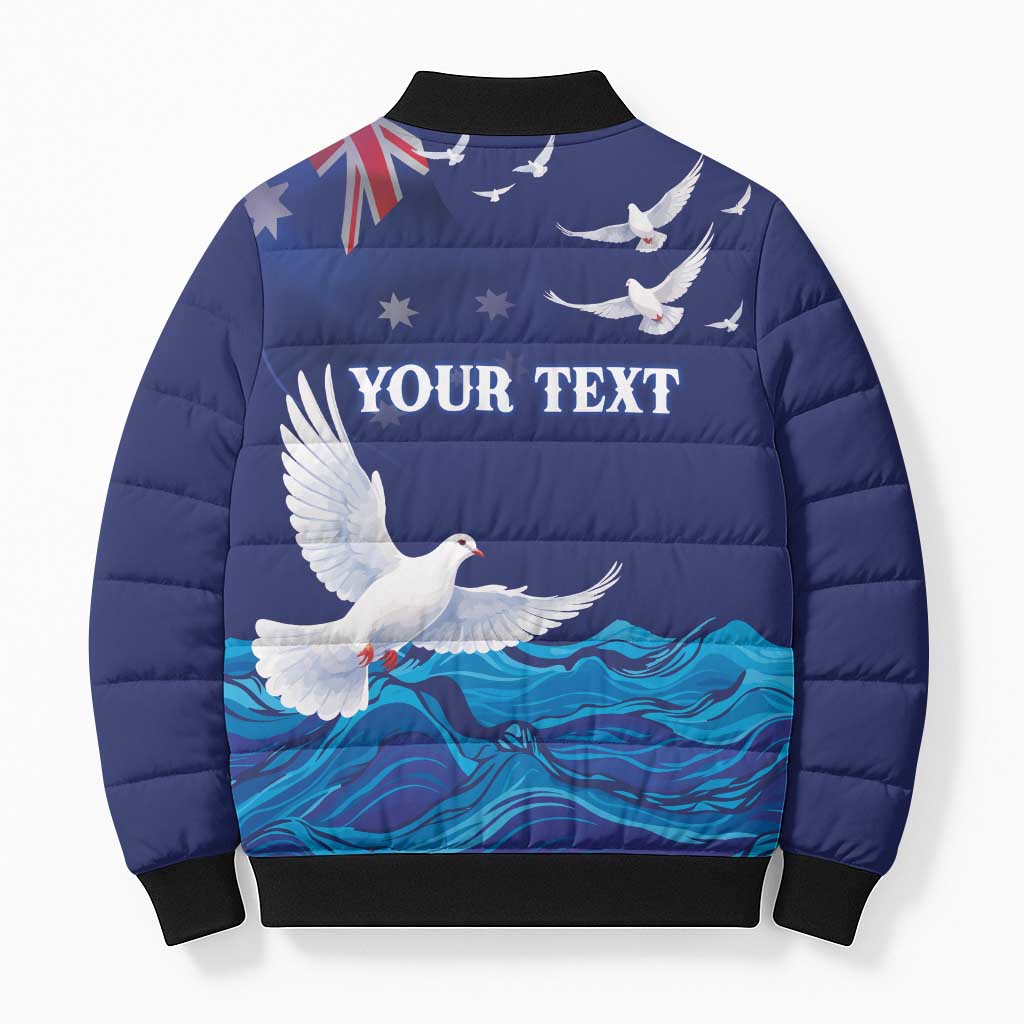 Bondi Beach Pray For Australia Personalised Bomber Puffer Jacket - Aussie Hoodie