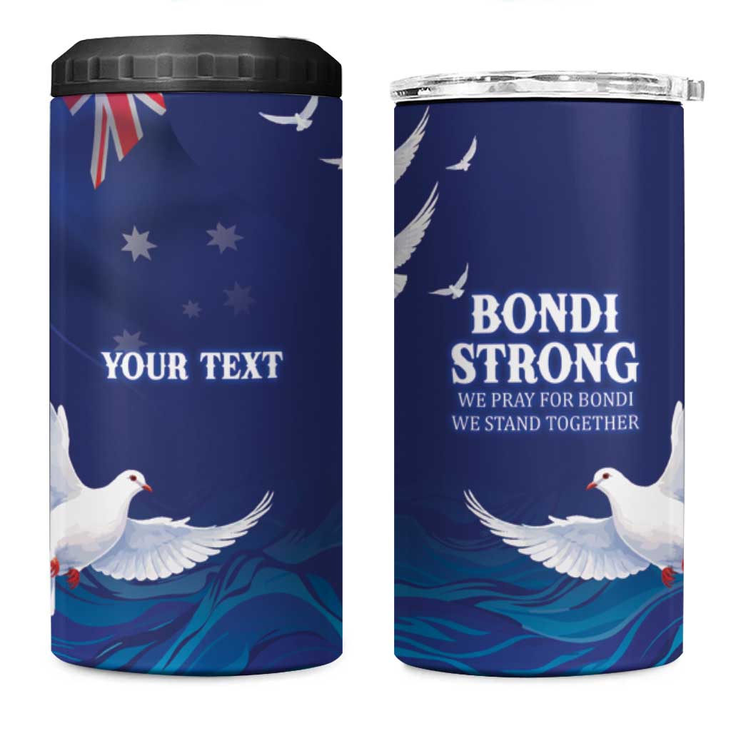 Bondi Beach Pray For Australia Personalised 4 in 1 Can Cooler Tumbler - Aussie Hoodie