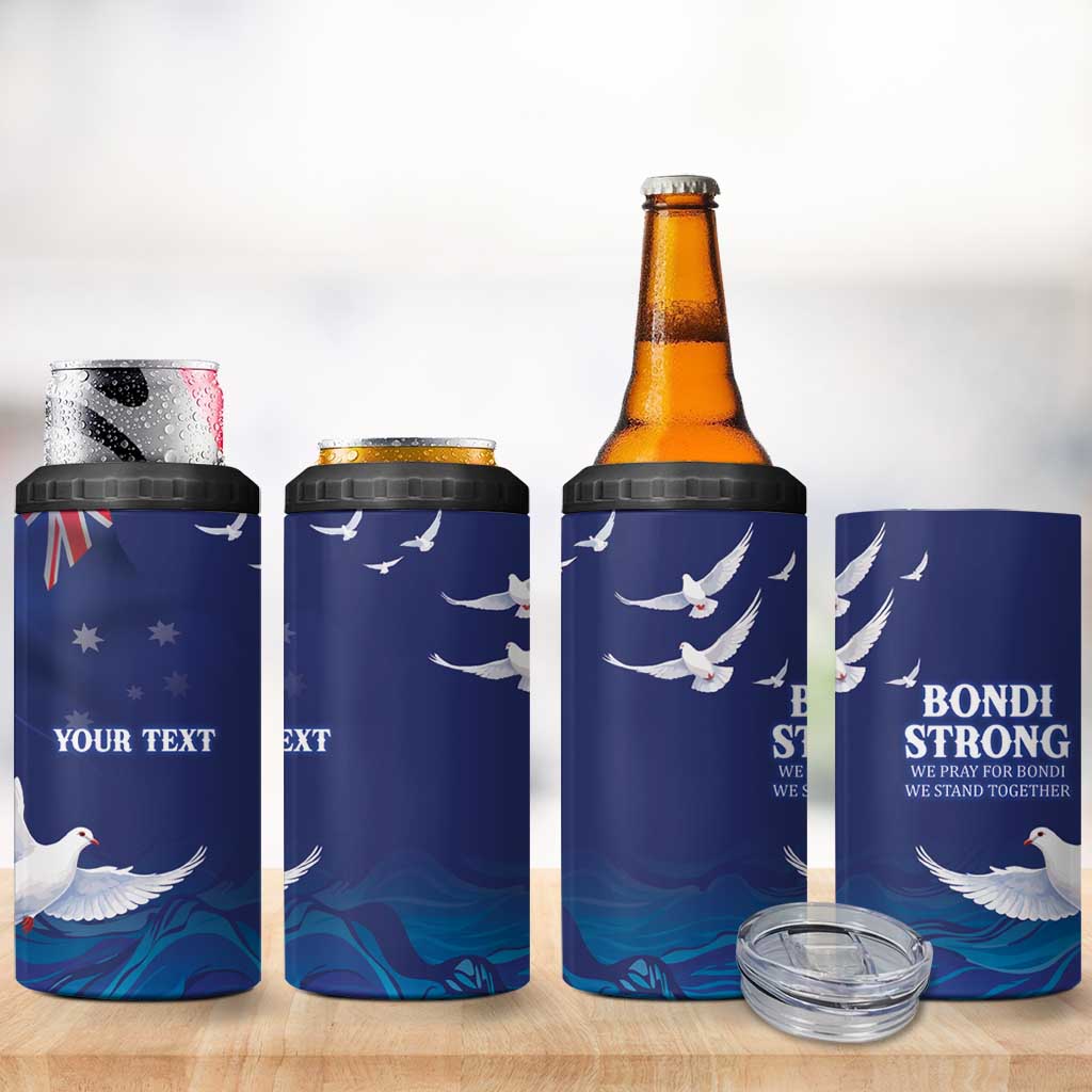 Bondi Beach Pray For Australia Personalised 4 in 1 Can Cooler Tumbler - Aussie Hoodie