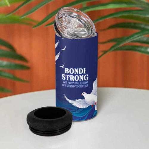 Bondi Beach Pray For Australia Personalised 4 in 1 Can Cooler Tumbler - Aussie Hoodie