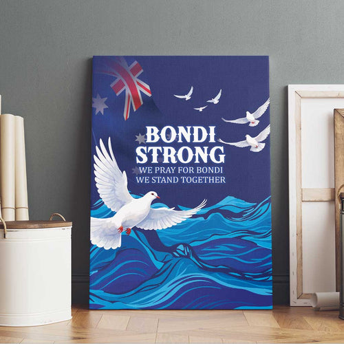 Bondi Beach Pray For Australia Canvas Wall Art - Aussie Hoodie