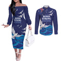 Bondi Beach Pray For Australia Personalised Couples Matching Off The Shoulder Long Sleeve Dress and Long Sleeve Button Shirt - Aussie Hoodie