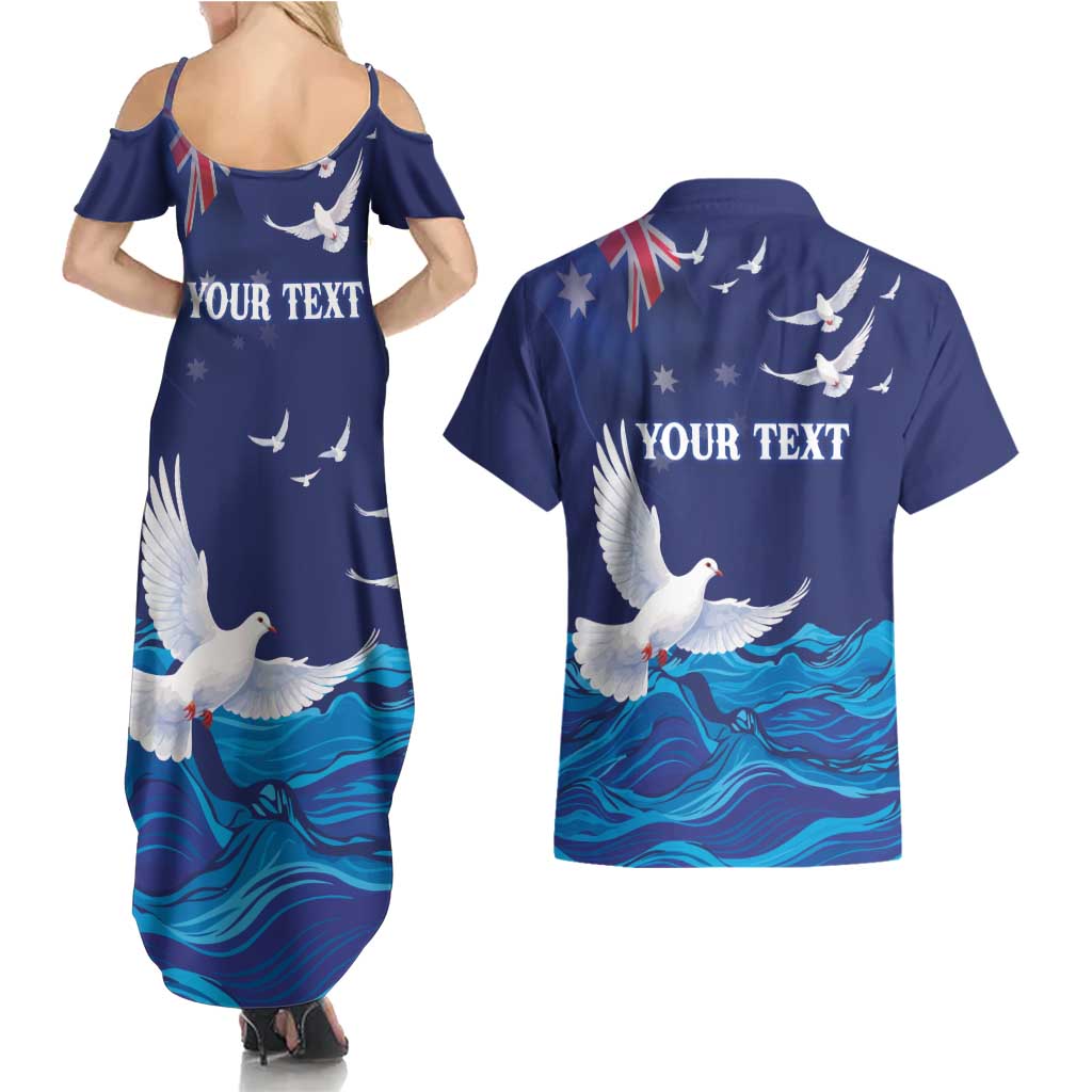 Bondi Beach Pray For Australia Personalised Couples Matching Summer Maxi Dress and Hawaiian Shirt - Aussie Hoodie