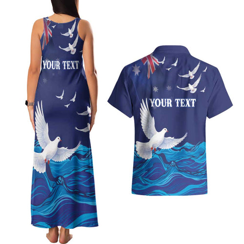 Bondi Beach Pray For Australia Personalised Couples Matching Tank Maxi Dress and Hawaiian Shirt - Aussie Hoodie