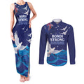 Bondi Beach Pray For Australia Personalised Couples Matching Tank Maxi Dress and Long Sleeve Button Shirt - Aussie Hoodie