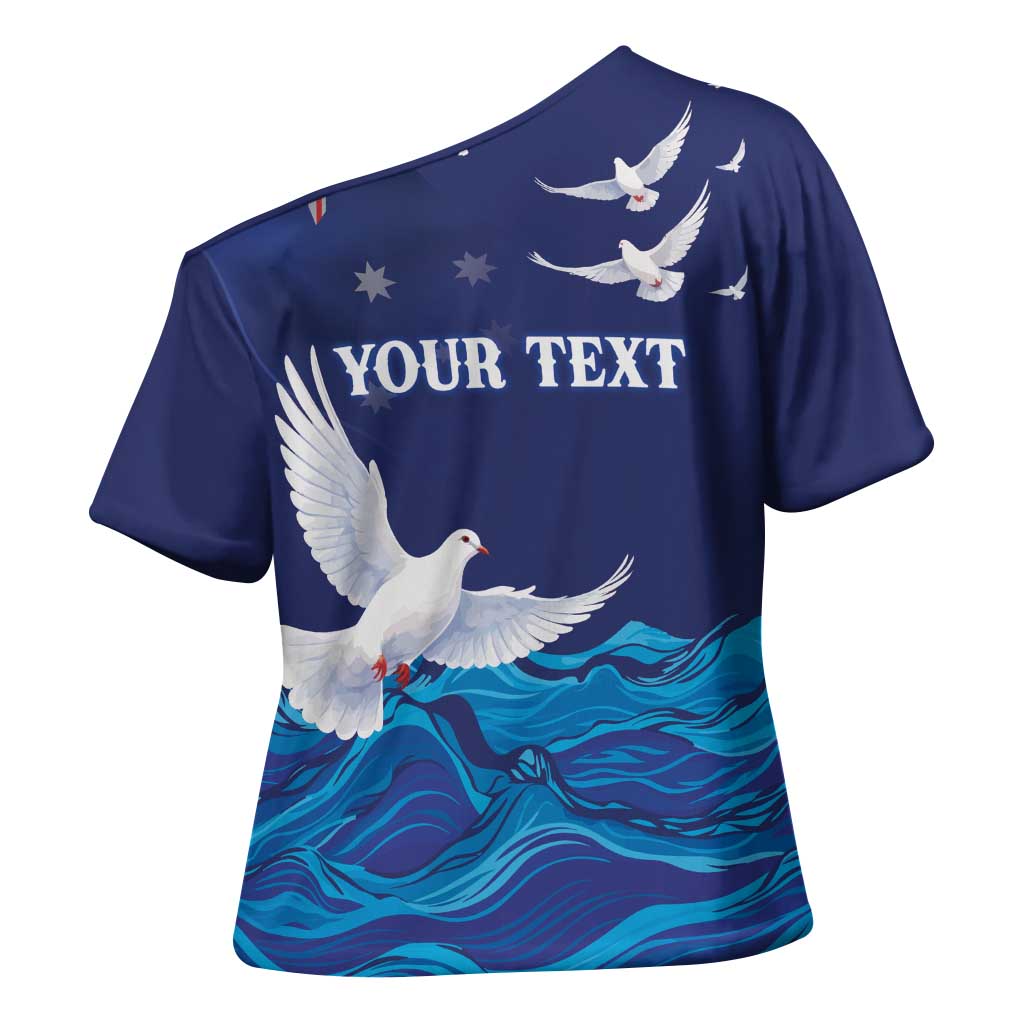 Bondi Beach Pray For Australia Personalised Cross Shoulder Shirt - Aussie Hoodie