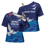 Bondi Beach Pray For Australia Personalised Cross Shoulder Shirt - Aussie Hoodie