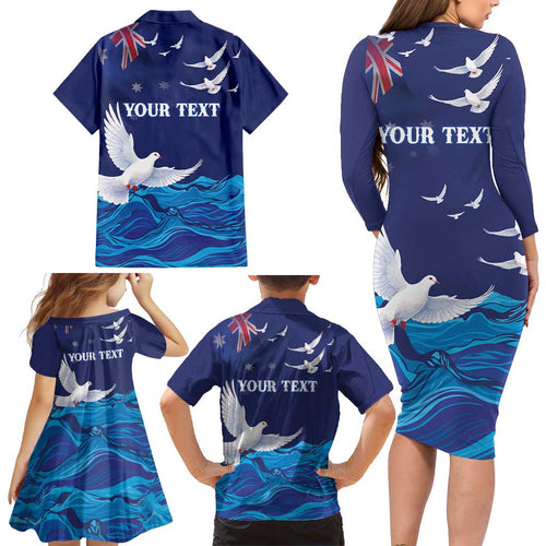 Bondi Beach Pray For Australia Personalised Family Matching Long Sleeve Bodycon Dress and Hawaiian Shirt - Aussie Hoodie