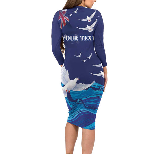 Bondi Beach Pray For Australia Personalised Family Matching Long Sleeve Bodycon Dress and Hawaiian Shirt - Aussie Hoodie