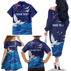 Bondi Beach Pray For Australia Personalised Family Matching Off The Shoulder Long Sleeve Dress and Hawaiian Shirt - Aussie Hoodie