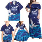 Bondi Beach Pray For Australia Personalised Family Matching Off Shoulder Maxi Dress and Hawaiian Shirt - Aussie Hoodie