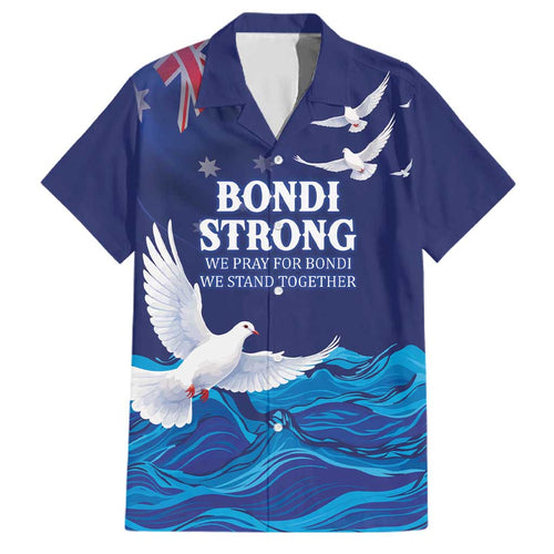 Bondi Beach Pray For Australia Personalised Family Matching Off Shoulder Short Dress and Hawaiian Shirt - Aussie Hoodie