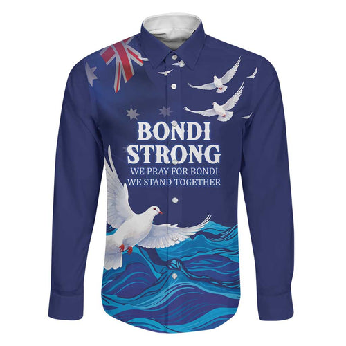 Bondi Beach Pray For Australia Personalised Family Matching Off Shoulder Short Dress and Hawaiian Shirt - Aussie Hoodie