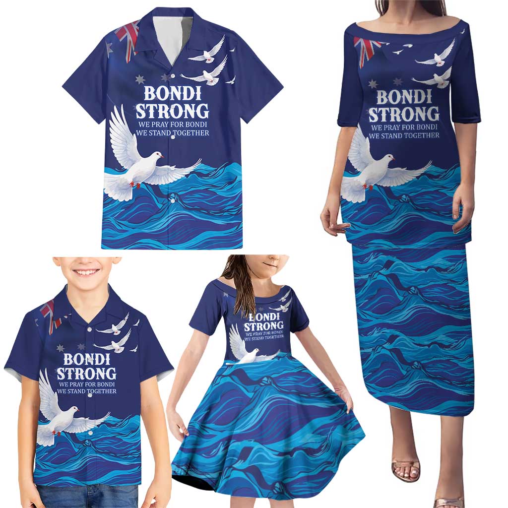 Bondi Beach Pray For Australia Personalised Family Matching Puletasi and Hawaiian Shirt - Aussie Hoodie